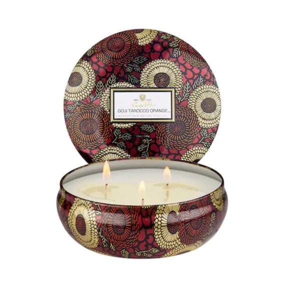 Voluspa Goji and Tarocco Orange 3-wick huge scented candle NWT - Picture 1 of 5